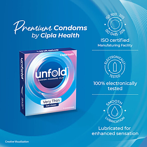 Unfold Very Thin Condoms, 3 pcs