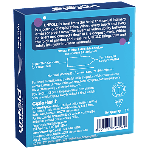 Unfold Very Thin Condoms, 3 pcs