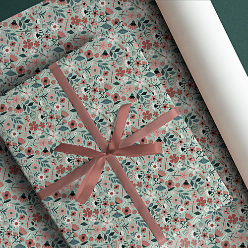 PaperPep Spring Leaf Printed Gift Wrapping Paper Roll - Green, 73.66x48.26 cm, 5 pcs