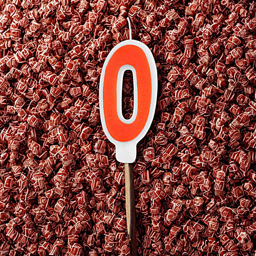 Prosperro Lumo By Parkash Digit Birthday Candle - Orange, 0, 1 pc 0 Digit, 0 Years