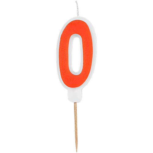 Prosperro Lumo By Parkash Digit Birthday Candle - Orange, 0, 1 pc 0 Digit, 0 Years