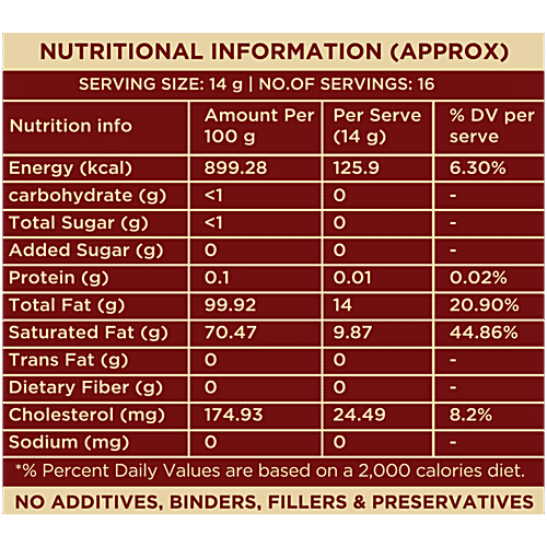 Two Brothers Organic Farms A2 Desi Cow Ghee, 500 ml Tub 