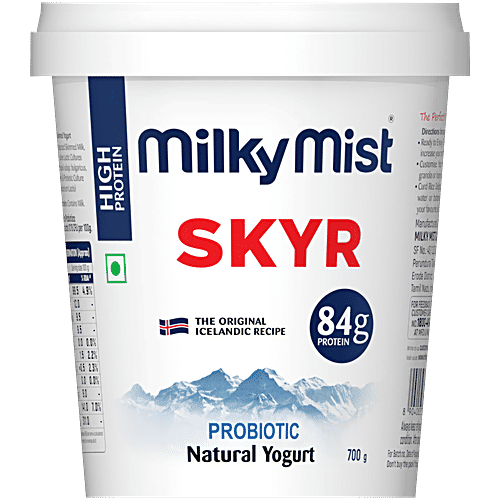 Milky Mist Skyr Yogurt, 700 g Tub High Protein, Probiotic, Partly Skimmed Yogurt, Icelandic Recipe