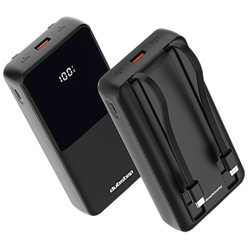 Dubstep Powerblitz X5 20,000mAh Powerbank With Dual USB & Type-C, LED Battery Indicator - Black, 1 pc  