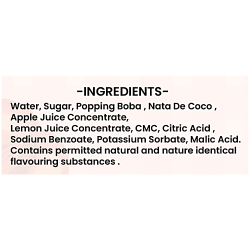 Boba Bhai Peachie Peach Drink With Mango Popping Boba & Nata De Coco, 250 ml Can 