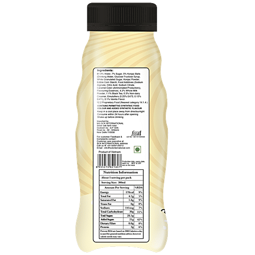 Boba King Vanilla Flavour Popping Boba With Fruit Juice Drink, 300 ml