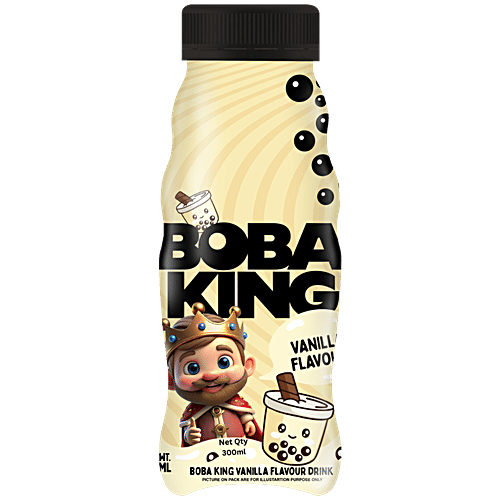 Boba King Vanilla Flavour Popping Boba With Fruit Juice Drink, 300 ml