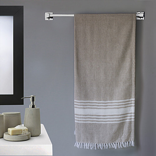 Suntails Herringbone Bath Towel - 230 GSM, Beige, 75 x 150 cm, 1 pc