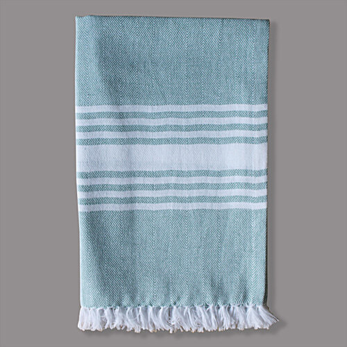 Suntails Herringbone Bath Towel - 230 GSM, Olive, 75 x 150 cm, 1 pc