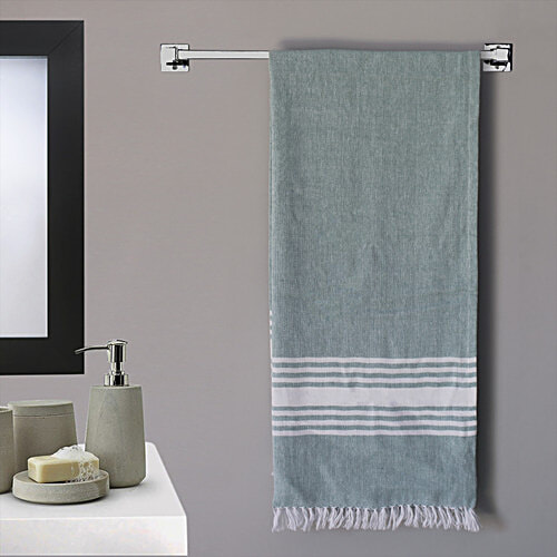 Suntails Herringbone Bath Towel - 230 GSM, Olive, 75 x 150 cm, 1 pc