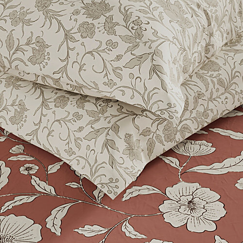 Kopa-Home Queen Size Bedsheet & 2 Pillow Covers Wildrose Microfabric 152TC, 240 x 220 cm, 1 Set  