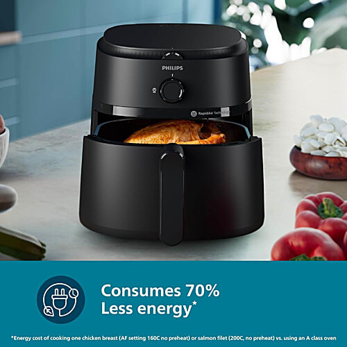 Philips India 1000 Series 4.2 L 1500-Watt Air Fryer With Rapid Air Technology - Black, 1 Unit