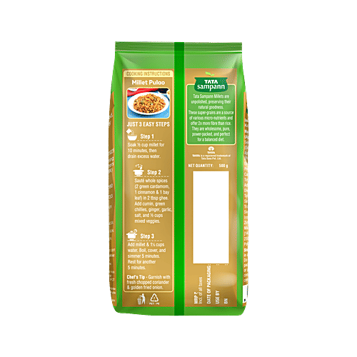 Tata Sampann Unpolished Kodo Millet/Kodo/Varagu, 500 g 2x More Fibre Than Rice, Naturally Gluten Free