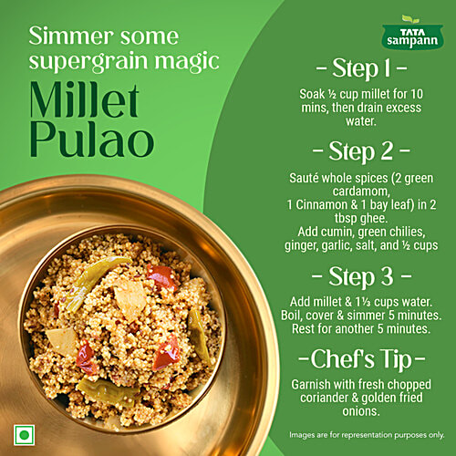 Tata Sampann Unpolished Kodo Millet/Kodo/Varagu, 500 g 2x More Fibre Than Rice, Naturally Gluten Free