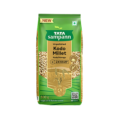 Tata Sampann Unpolished Kodo Millet/Kodo/Varagu, 500 g 2x More Fibre Than Rice, Naturally Gluten Free