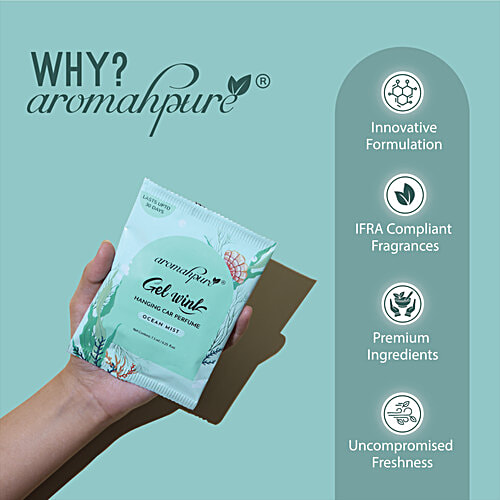 Aromahpure Gel Wink Ocean Mist Hanging Car Perfume, 7.5 ml