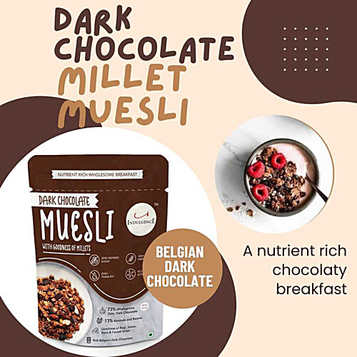 Indulgence Dark Chocolate Muesli, 350 g  With No Refined Sugar