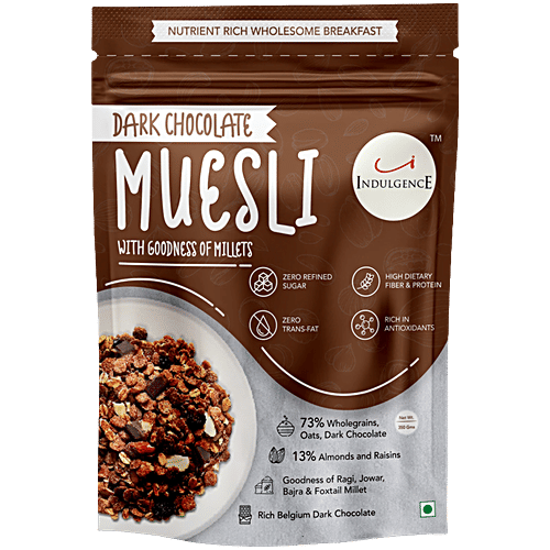 Indulgence Dark Chocolate Muesli, 350 g  With No Refined Sugar