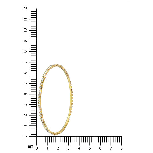 Aatmana Gold-Plated CZ-Studded Bangles, 12 pcs (Size 18 cm)