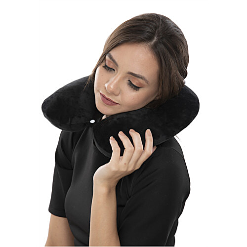 Marque U-Neck Travel Pillow - 40 x 40 cm, Black, 1 pc