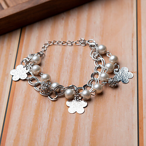 Jewelz Silver Pearl Charm Bracelet, 1 pc  