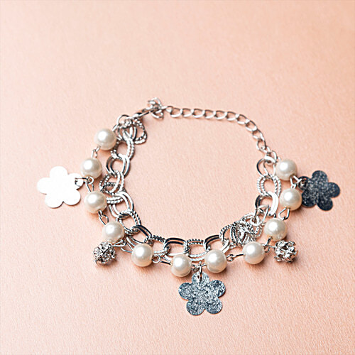 Jewelz Silver Pearl Charm Bracelet, 1 pc  