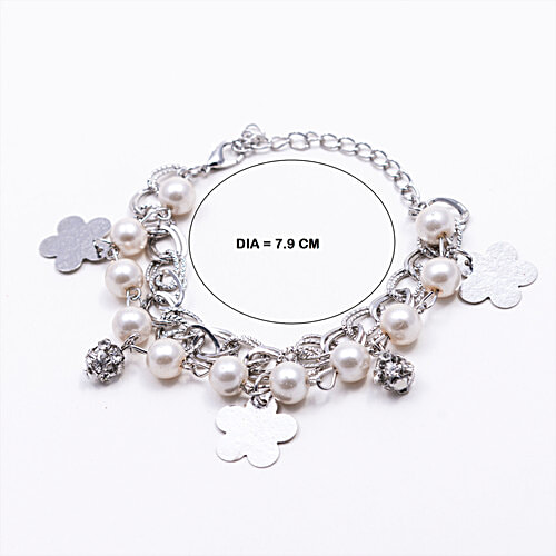 Jewelz Silver Pearl Charm Bracelet, 1 pc  
