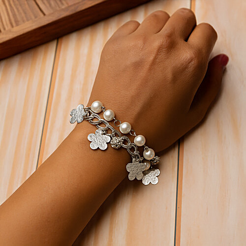 Jewelz Silver Pearl Charm Bracelet, 1 pc  