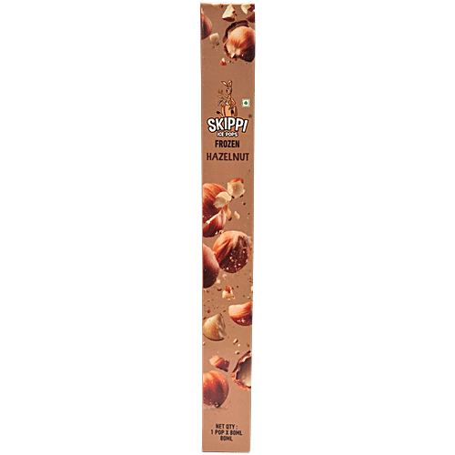 Skippi Hazelnut Frozen Ice Pops, 80 ml  No Artificial Colours, No Artificial Flavours, No Artificial Sugar, Scoop Free Indulgence