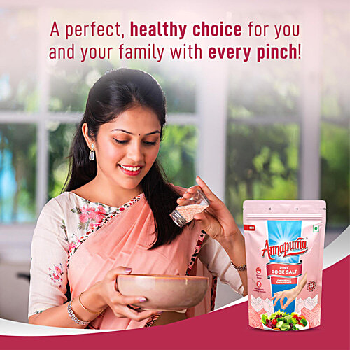 Annapurna Food Pink Rock Salt, Sendha Namak, 1 kg  Distinct Flavour, With Naturally Occurring Minerals