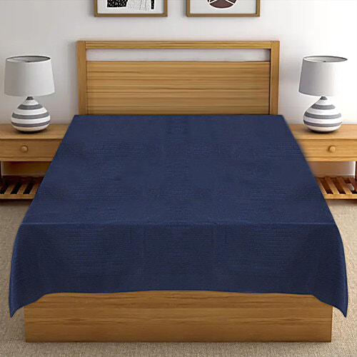 Suntails Harmony Single Bedsheet, Navy, 1 pc