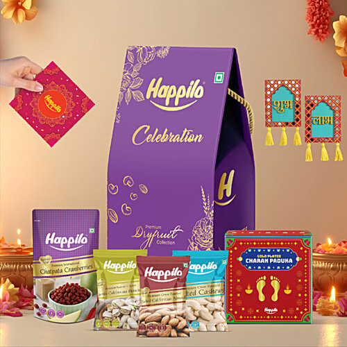 Happilo Shubh Labh Gift Pack | 7 Items | Premium Dry Fruits Hamper | Celebration Box, 175 g  