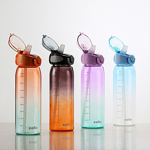 Cello Inspire Large Sipper Water Bottle - Orange, 900 ml  