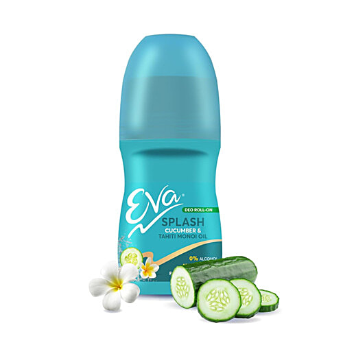Eva Deo Roll On - Shine, Soft, & Splash, 25 ml (Pack of 3) 0% Alcohol, 48H protection, For Fresh & Bright Underarms
