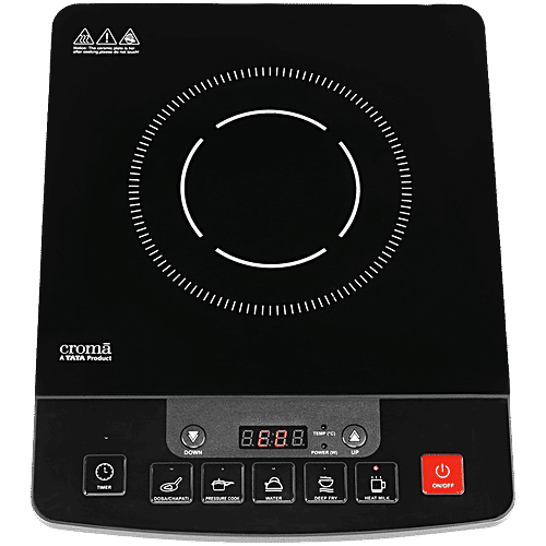 Croma 1600W Induction Cooktop With 5 Preset Menus, 1 Unit
