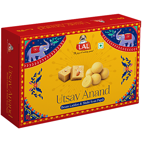 Lal Utsav Anand Besan Laddoo & Shahi Soan Papdi, 400 g (2 x 200 g)