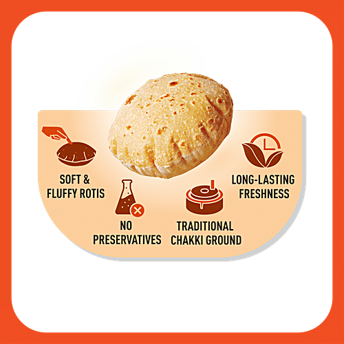 Emami Healthy & Tasty Amrita Fresh Chakki Atta, 5 kg No Maida, Goodness Of Protein/Fibre/Vitamins