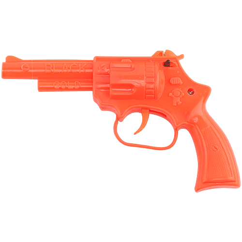 Anmol Toys Black Gold Roll Cap Toy Gun For Kids, 1 pc