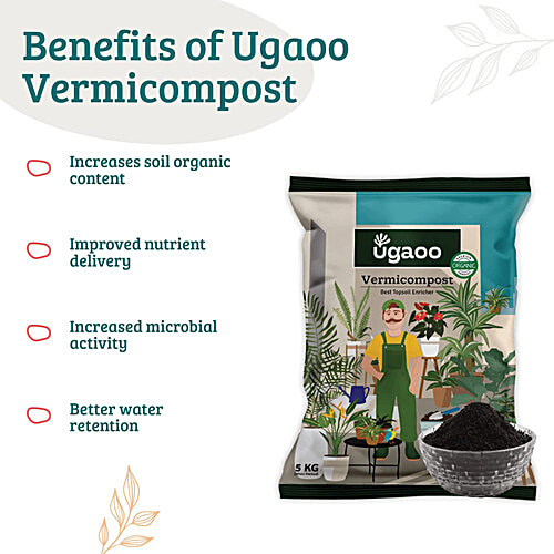 Ugaoo Vermicompost, 1 kg (Pack of 2) 
