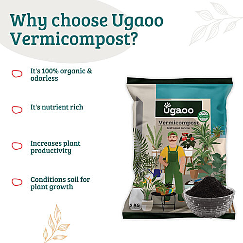 Ugaoo Vermicompost, 1 kg (Pack of 2) 