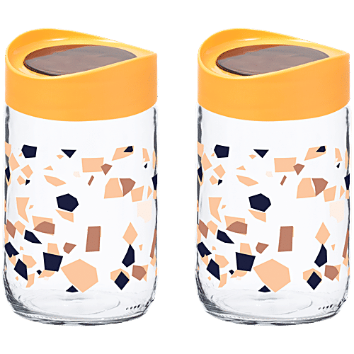 Pasabahce Terazzo Glass Jar, 660 ml (Set of 2)