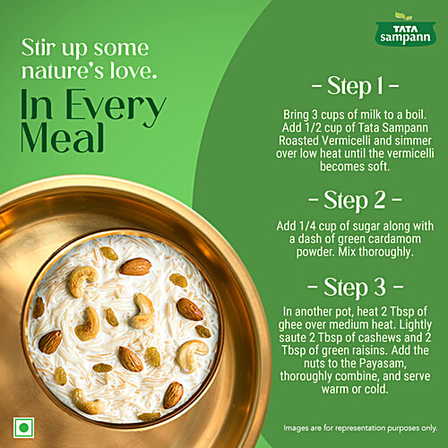 Tata Sampann Roasted Vermicelli, 850 g No Added Maida, Protein Rich, Source Of Dietary Fibre