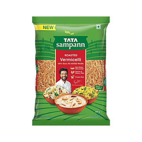 Tata Sampann Roasted Vermicelli, 850 g No Added Maida, Protein Rich, Source Of Dietary Fibre