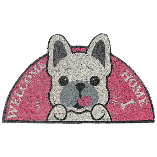 STATUS Contract Anti Slip Micro D Shape Dog Printed Mat, 1 pc  