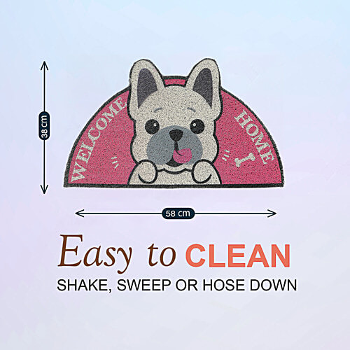 STATUS Contract Anti Slip Micro D Shape Dog Printed Mat, 1 pc  