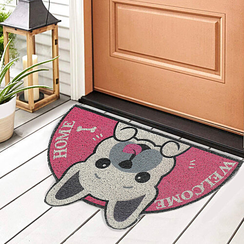 STATUS Contract Anti Slip Micro D Shape Dog Printed Mat, 1 pc  