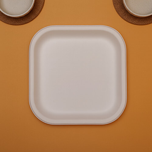 Classi Bio 7" Disposable SQ. QSR Plates, 25 pcs  