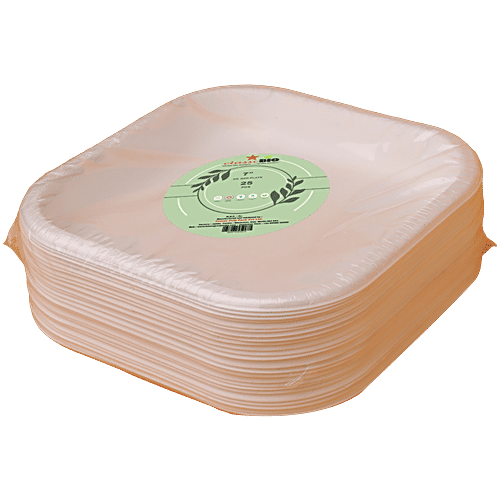 Classi Bio 7" Disposable SQ. QSR Plates, 25 pcs  