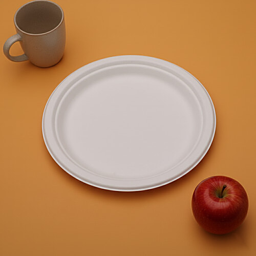 Classi Bio Plain Disposable Round Plates - 25 cm, 15 pcs  