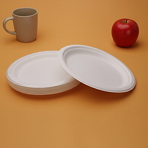 Classi Bio Plain Disposable Round Plates - 25 cm, 15 pcs  